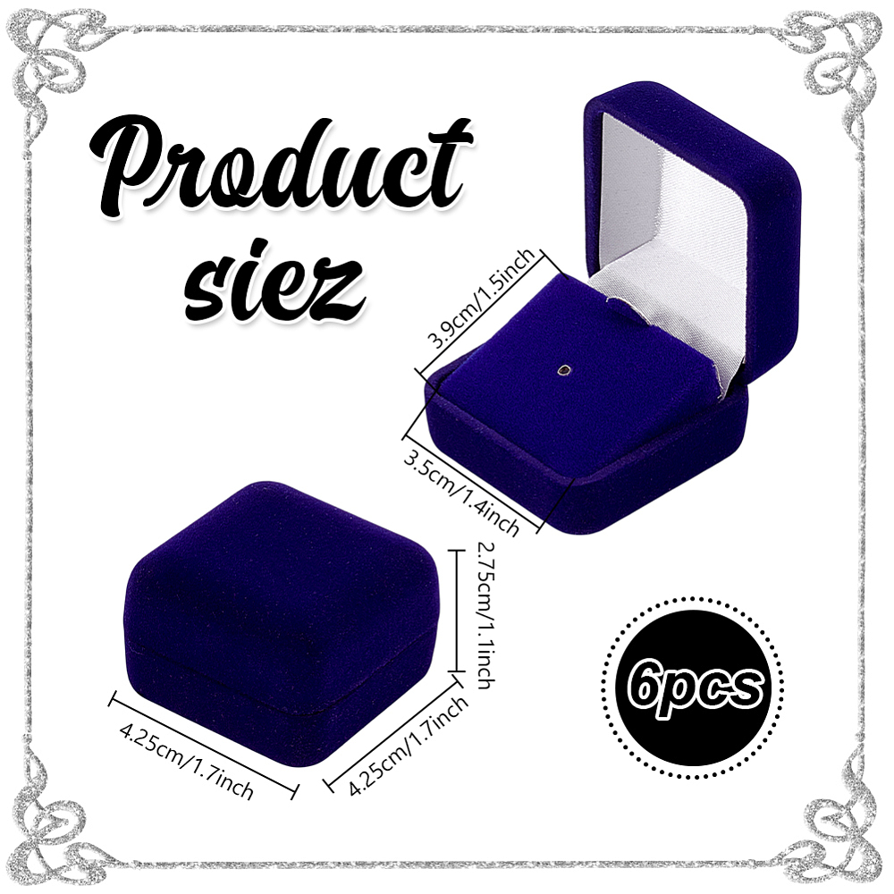 6pcs Velvet Badge Display Box  - đánh giá và giá Velvet Jewelry Box