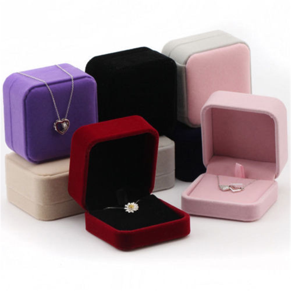 Square Red Engagement Velvet E - đánh giá và giá Velvet Jewelry Box