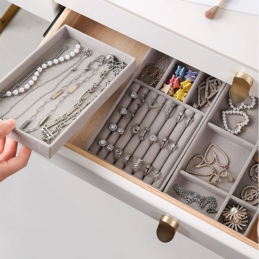 Organizer Box Stackable Velvet - đánh giá và giá Velvet Jewelry Box